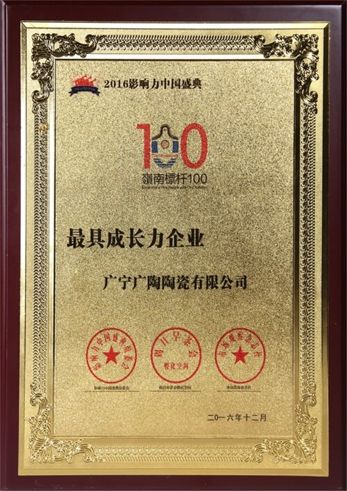 嶺南標(biāo)桿100-最具成長力企業(yè)